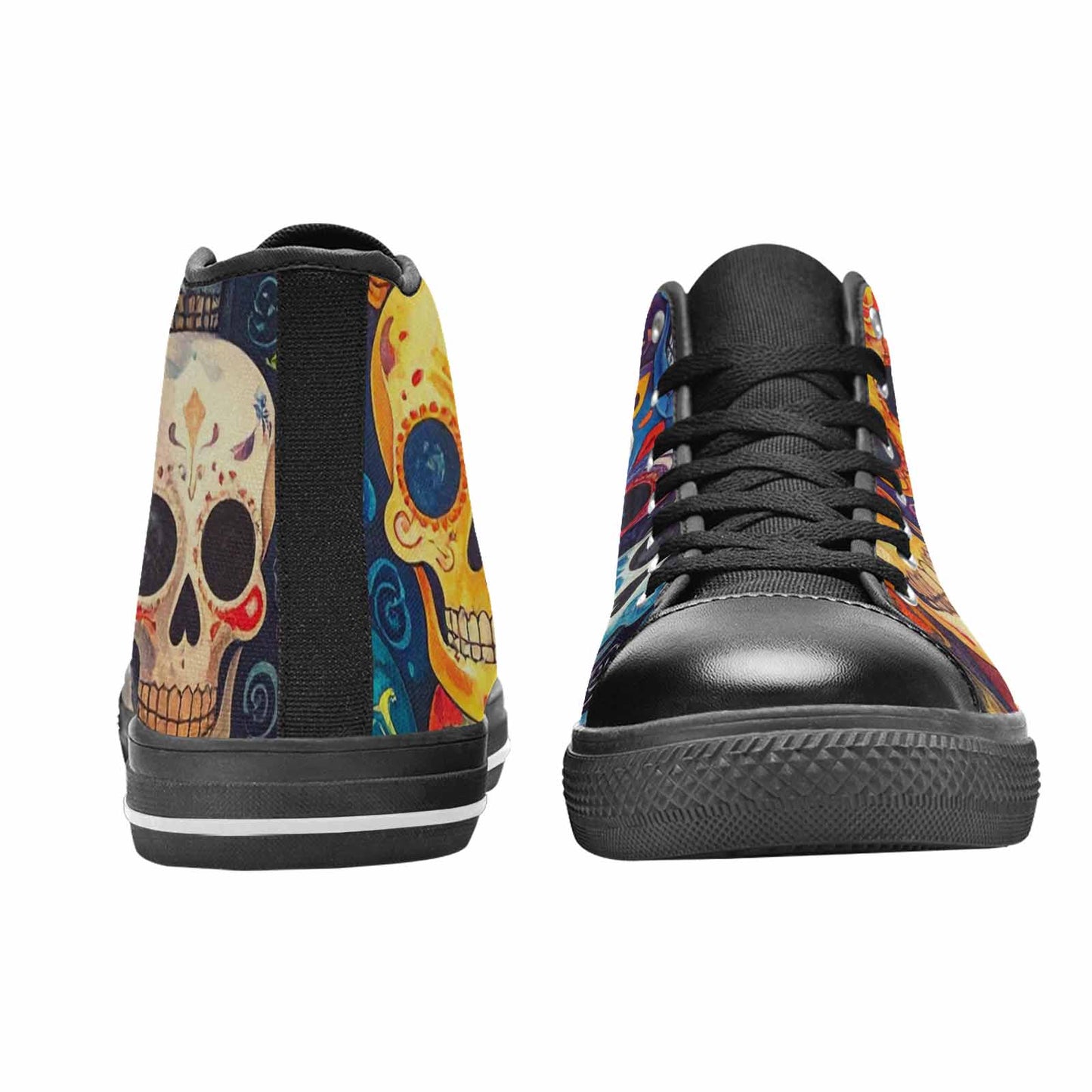 WOMEN'S Skull High Top Canvas Dark Academia Shoes