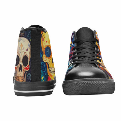 WOMEN'S Skull High Top Canvas Dark Academia Shoes