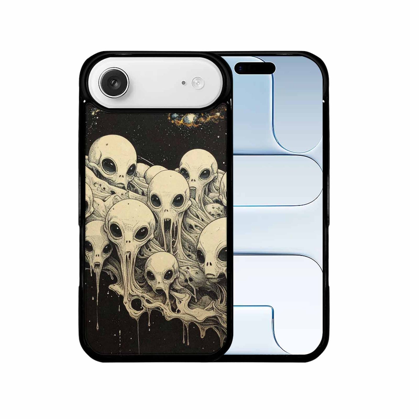iPhone 17 Air Case — Melting Aliens Pattern Hundreds Of Alien, Custom Art Phone Cover