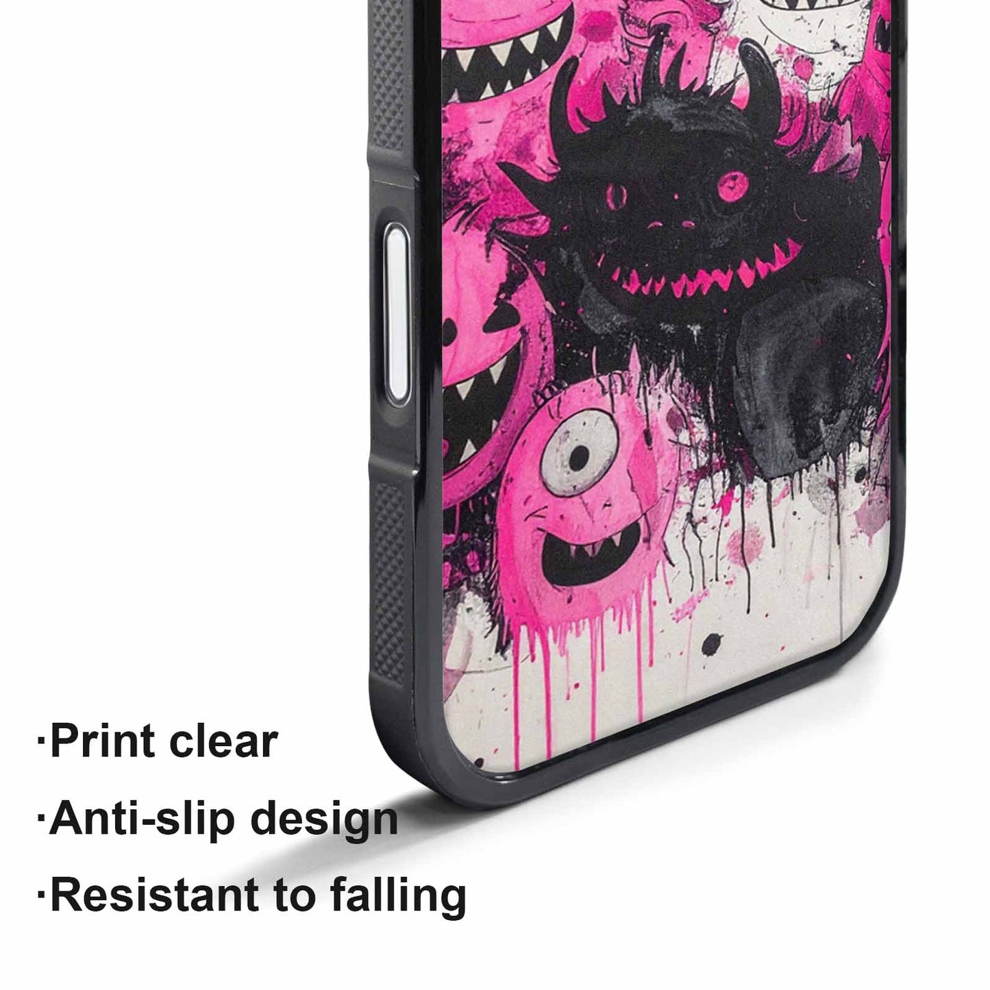 iPhone 17 Air Case — Black Pink Ink Monsters General Cartoon, Custom Designed Case Cover