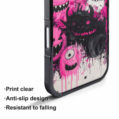 iPhone 17 Air Case — Black Pink Ink Monsters General Cartoon, Custom Designed Case Cover