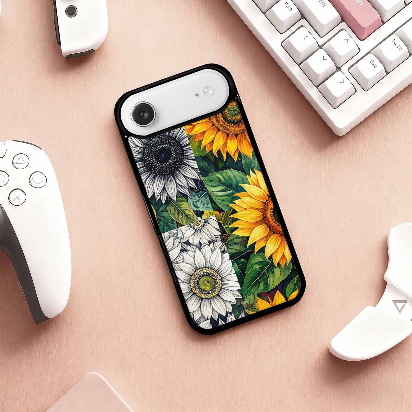 iPhone 17 Air Case — Small Sunflower Pattern Randomly Varying Floral, Custom Designed Case Cover