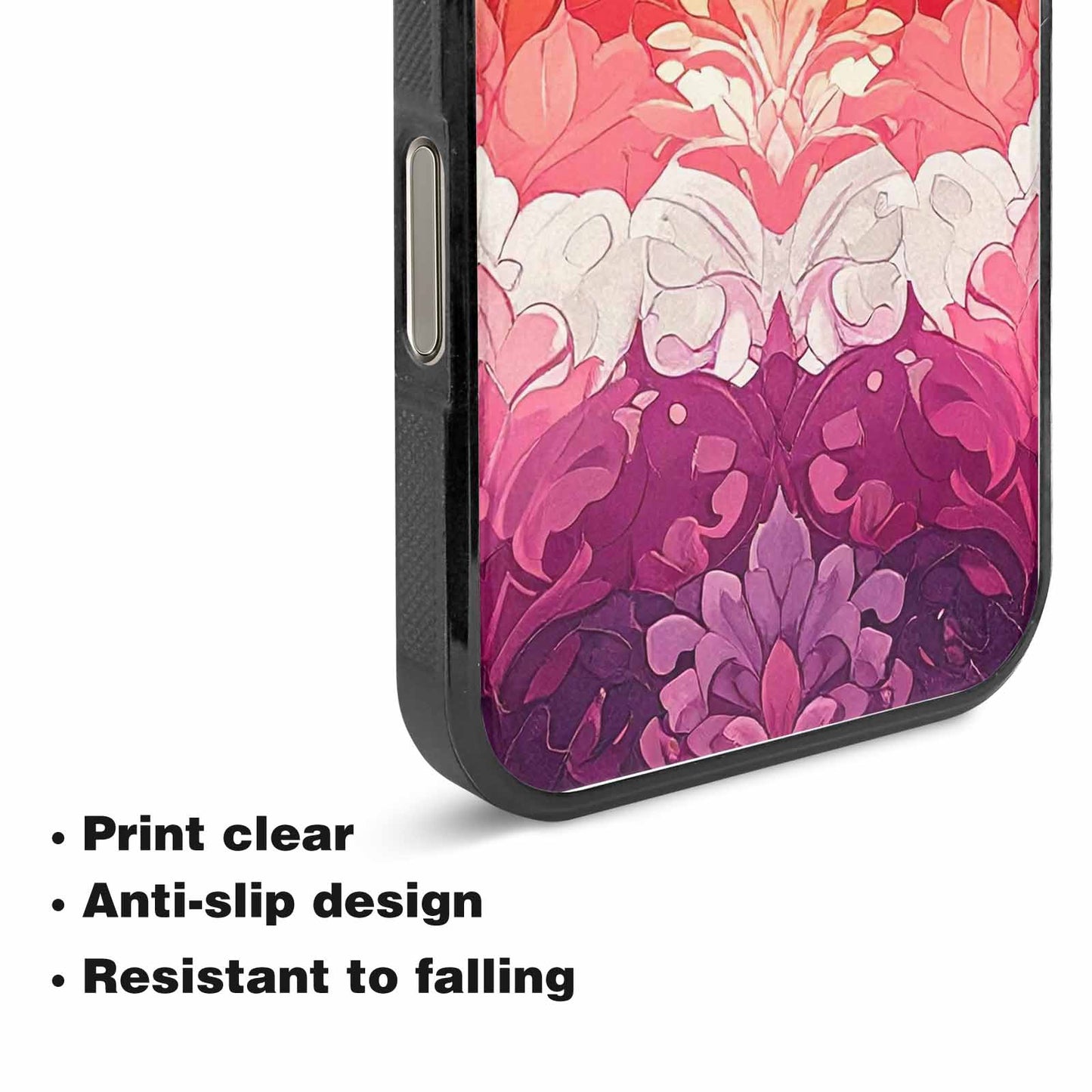 iPhone 15 Pro Max Case — Lesbian Flag Color Theme Small Rainbow, Custom Phone Case