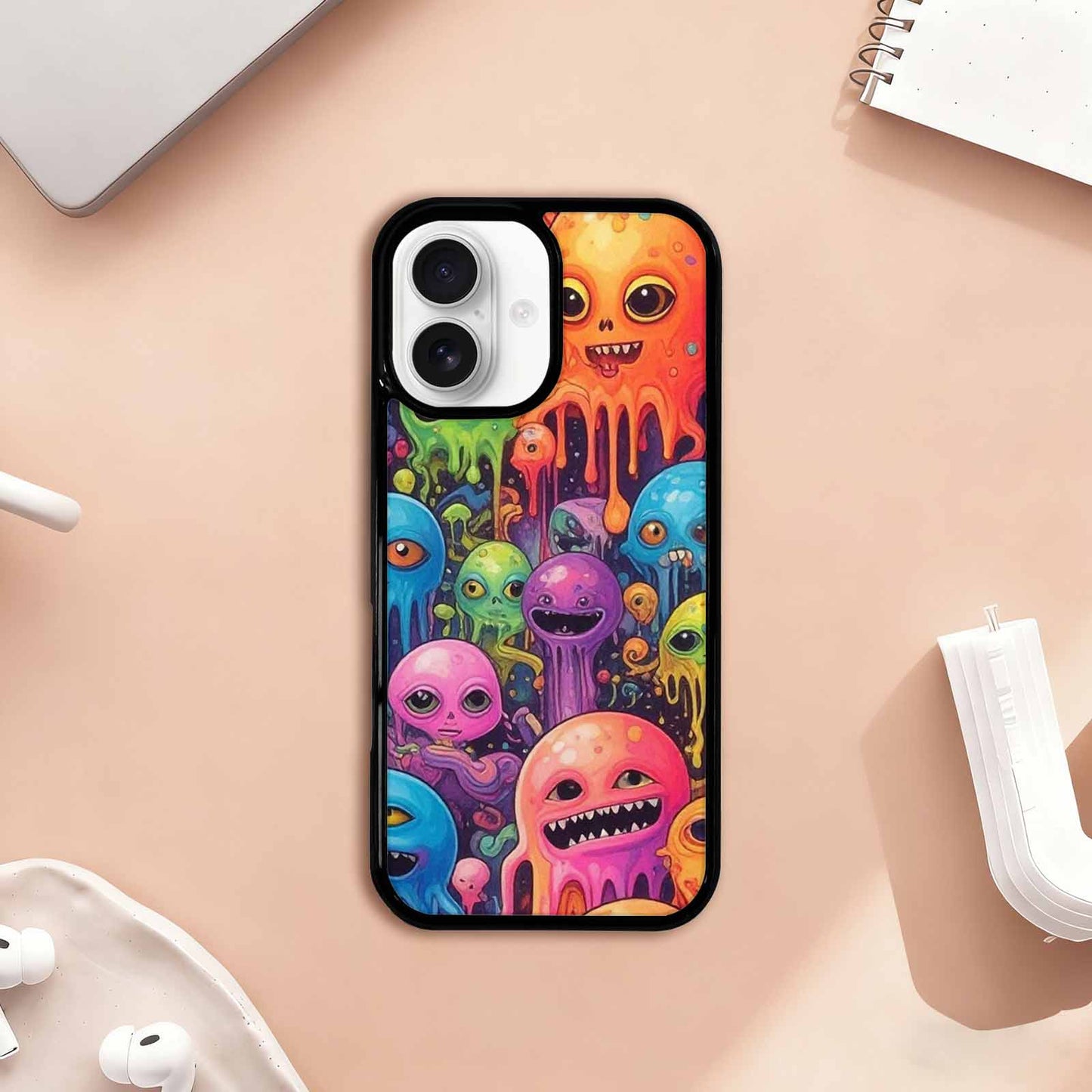 iPhone 17 Case — Aliens Tie Dyemelting Aliens Tie Dye, Custom Designed Case Cover