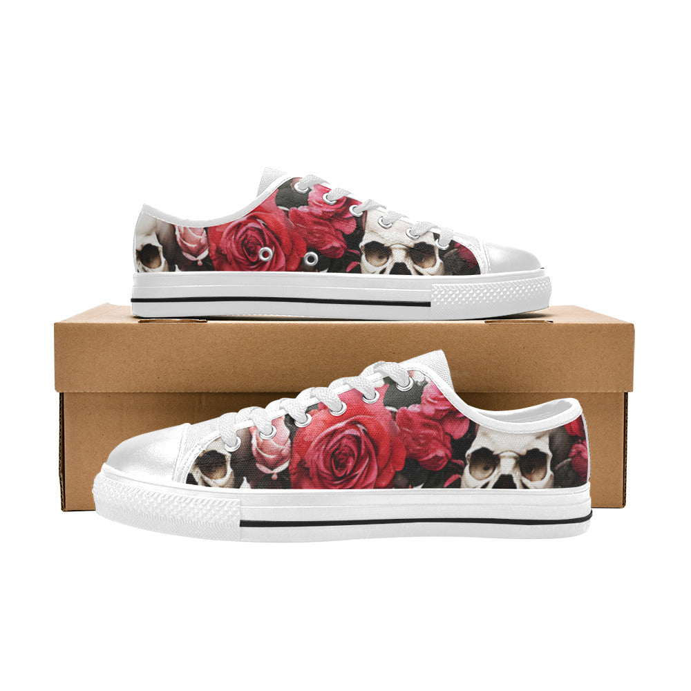 MEN'S Skulls Roses Deluxe 13 Canvas Vivid Sneakers