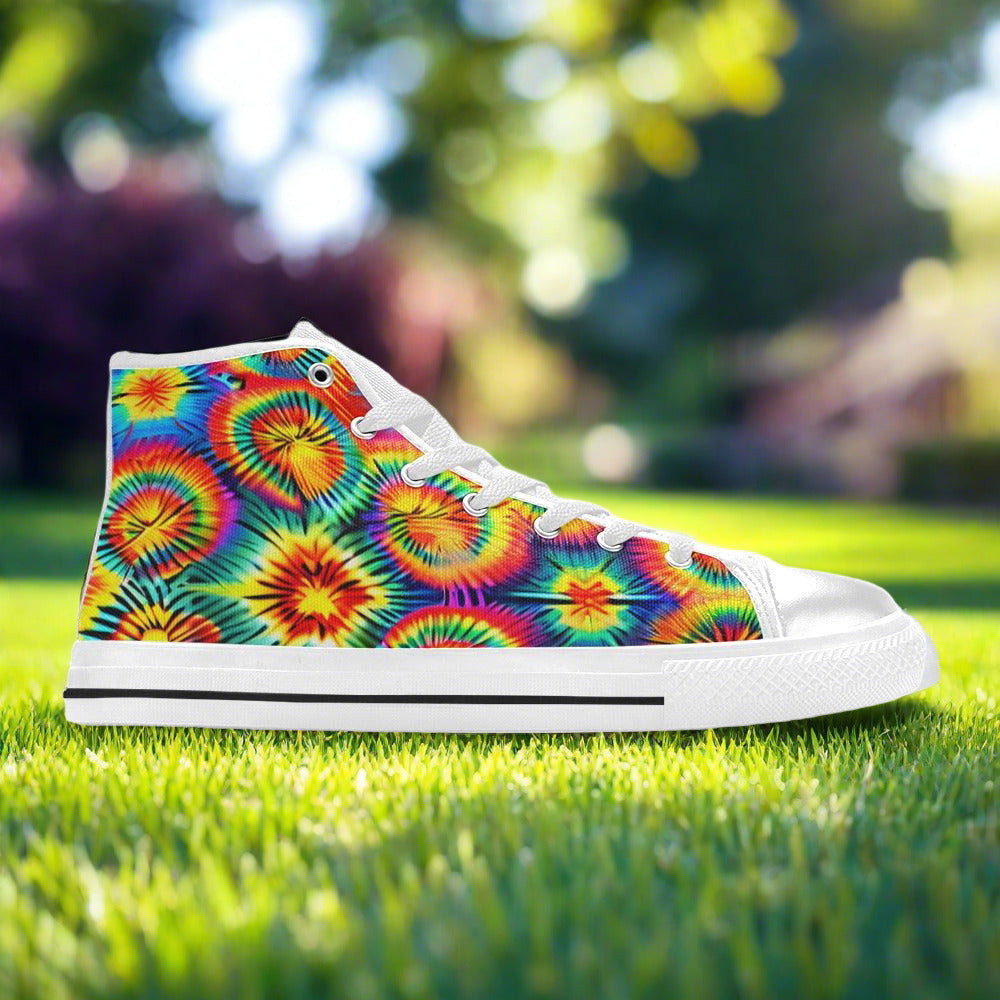Peacock Amber Gold Unique MEN Bold Art - Freaky Shoes | Custom Art Sneakers
