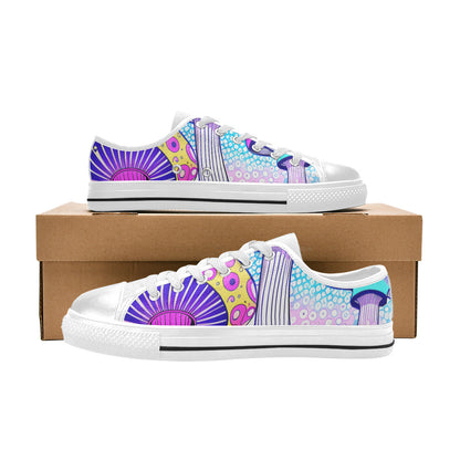 WOMEN'S Magic Mushrooms Art 2 Canvas Aesthetic Sneakers