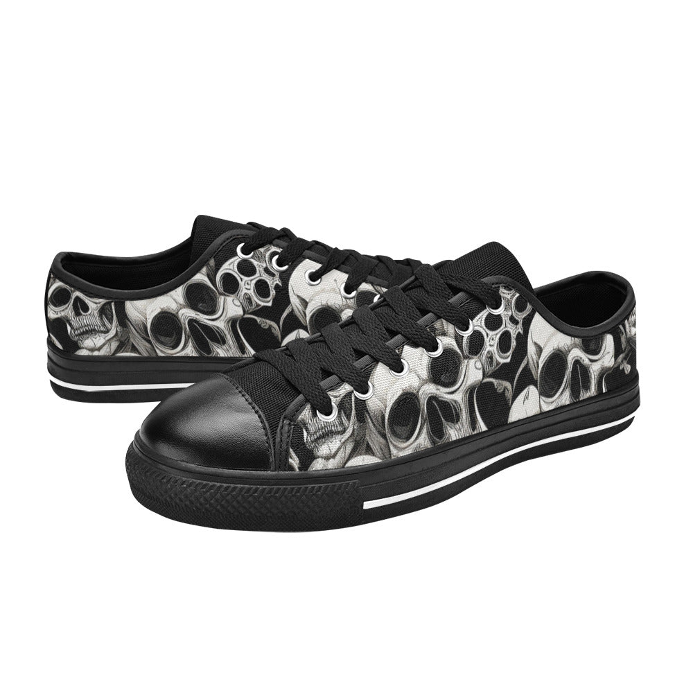 MEN'S Skulls Mania Canvas Aesthetic Custom Sneakers