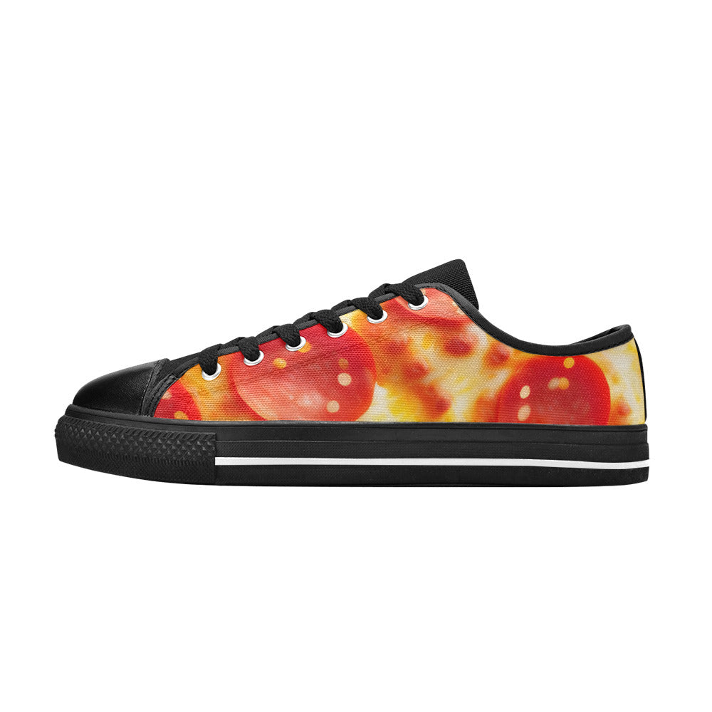 WOMEN'S Cc Pepperoni Pizza Cheese Canvas Vibrant Chaos Shoes