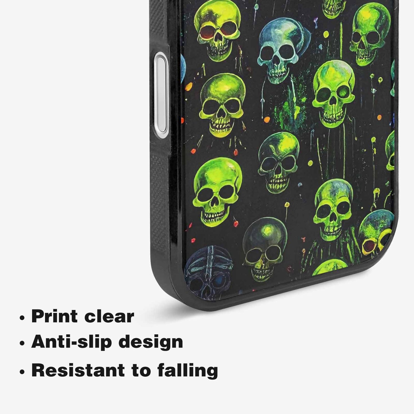iPhone 16 Plus Case — Skeletons Neon Green Glowskele Egb, Unique Phone Case Design