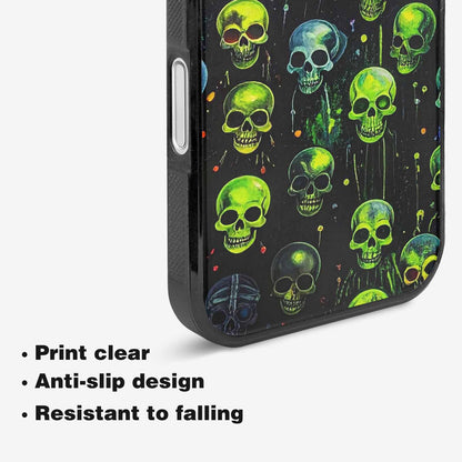 iPhone 16 Plus Case — Skeletons Neon Green Glowskele Egb, Unique Phone Case Design