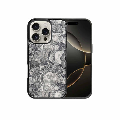 iPhone 16 Pro Case — Wolves Everywhere Collage Overlap Small Wolf, Custom Made Phone Cover