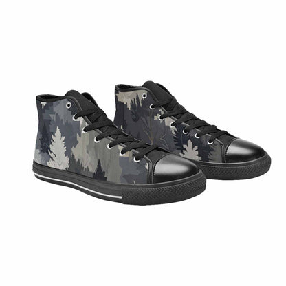 WOMEN'S Military Camouflage Blotch High Top Canvas Grunge Custom Sneakers