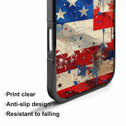 iPhone 17 Case — Patriotic Stars And Stripes Galaxy Space, Original Design Phone Case