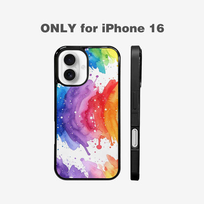 iPhone 16 Case — Watercolor Splash Abstract Pattern Seamless Repeat, Custom Art Phone Cover
