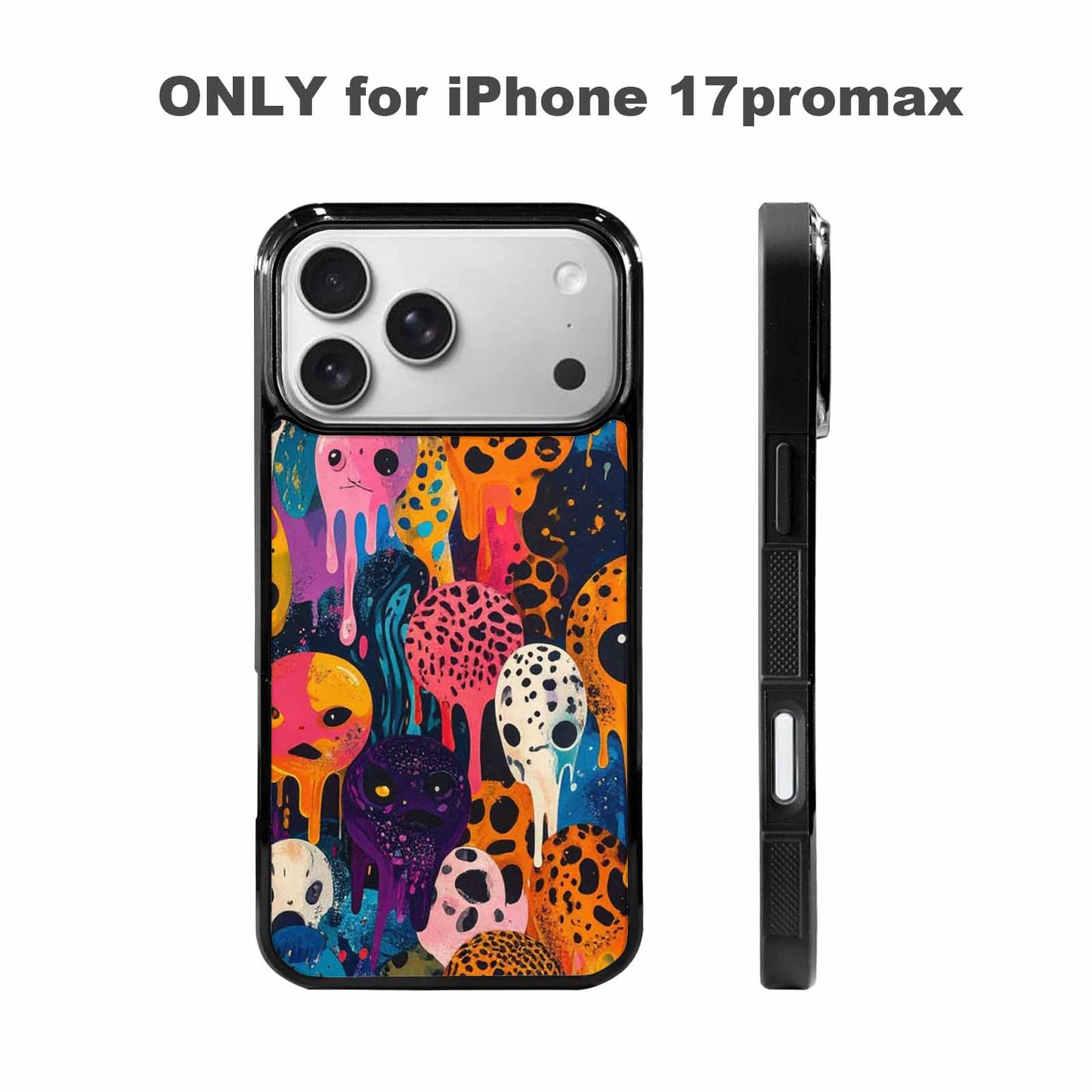 iPhone 17 Pro Max Case — Melting Aliens Pattern Alien Scifi, Unique Phone Case Design