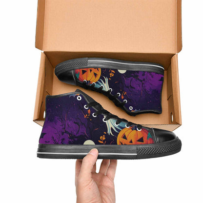 MEN'S Halloween Print High Top Canvas Cottagecore Custom Sneakers