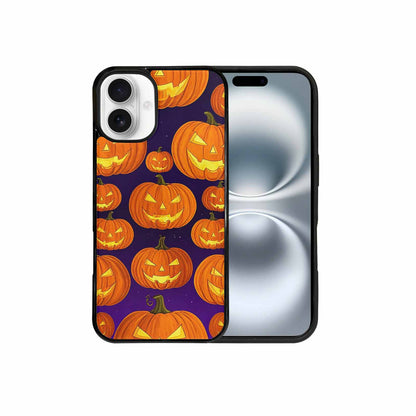 iPhone 16 Plus Case — Halloween Jackolantern Purple Sky Custom, Custom Made Phone Cover