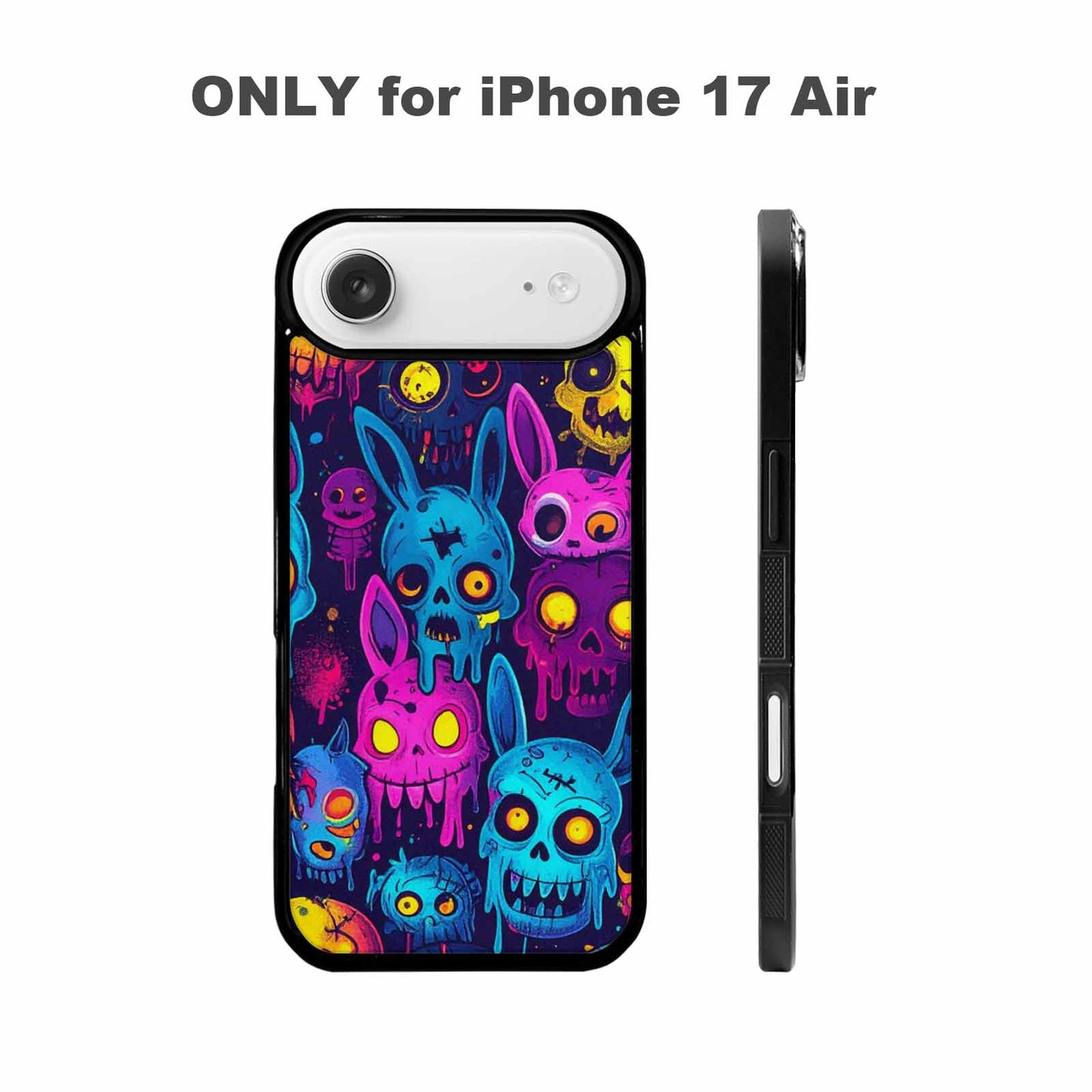 iPhone 17 Air Case — Mixed Toxic Glow Creature Pattern Cartoon, Custom Printed Phone Case