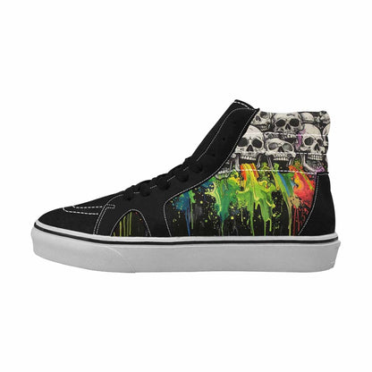 MEN'S Rainbow From Skull S High Top Canvas Melting Art Sneakers