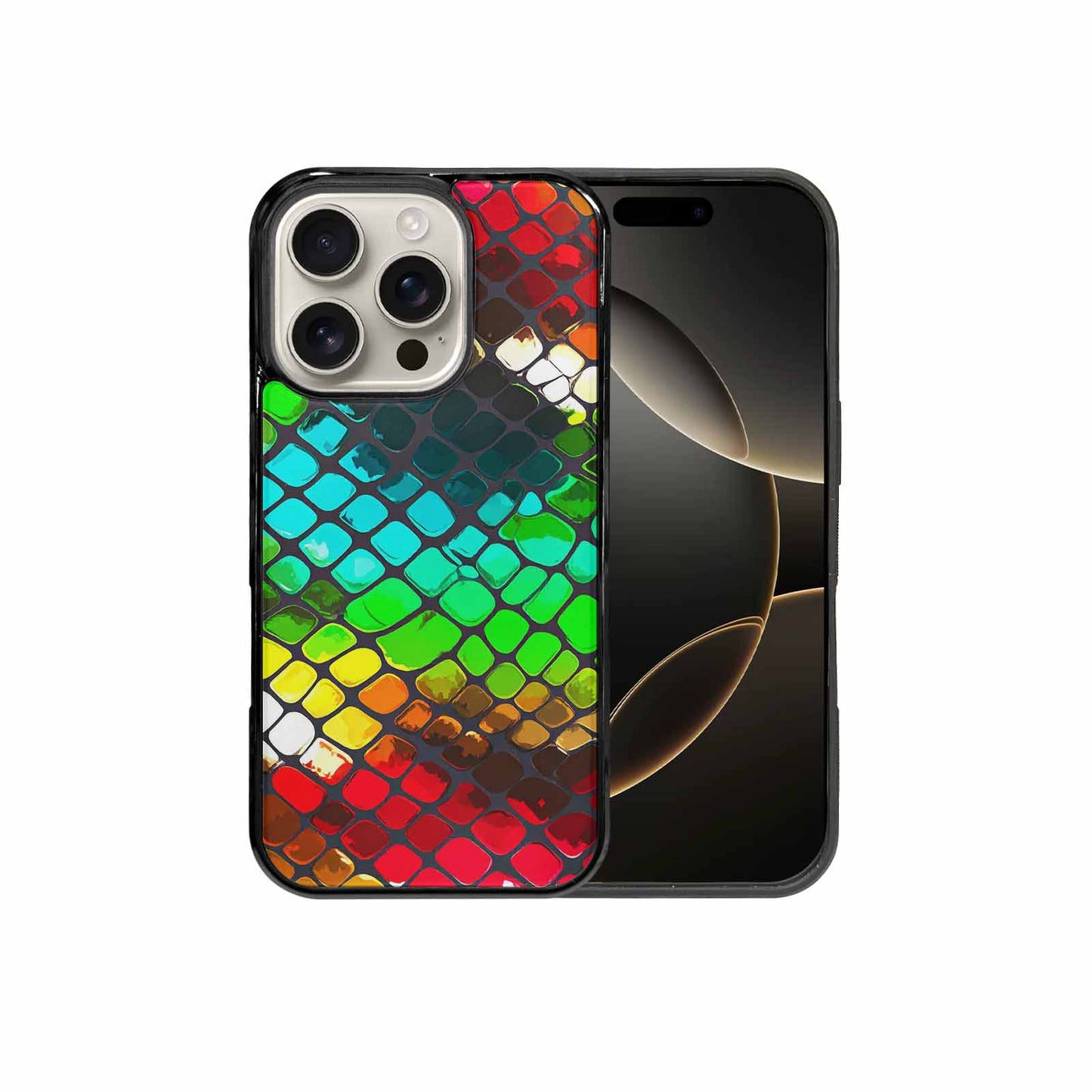 iPhone 16 Pro Case — Snake Print Dark Seamless Pattern Vibrant, Personalized Phone Case