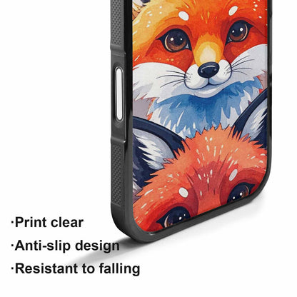 iPhone 17 Case — Watercolor Kawaii Fox Watercolor Abstract, Original Design Phone Case
