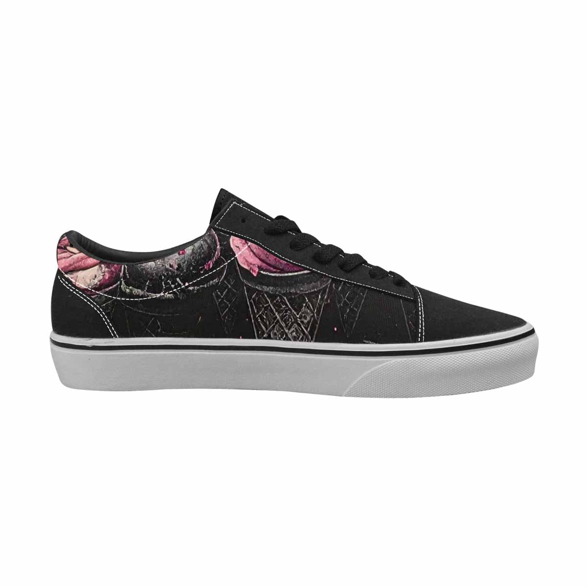 WOMEN'S Ice Cream Motif Lace-Up Canvas Vibrant Chaos Custom Sneakers