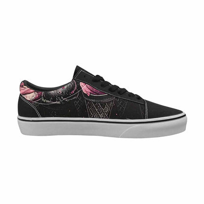 WOMEN'S Ice Cream Motif Lace-Up Canvas Vibrant Chaos Custom Sneakers