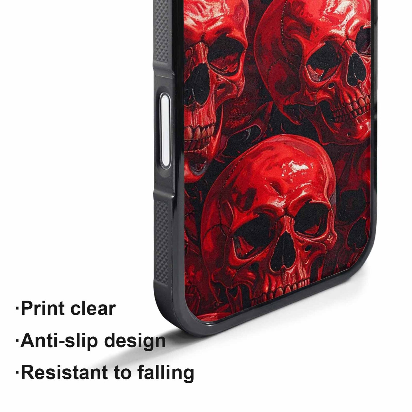 iPhone 17 Air Case — Glossy Blood Moon Skull Gothic Skulls, Custom Phone Case