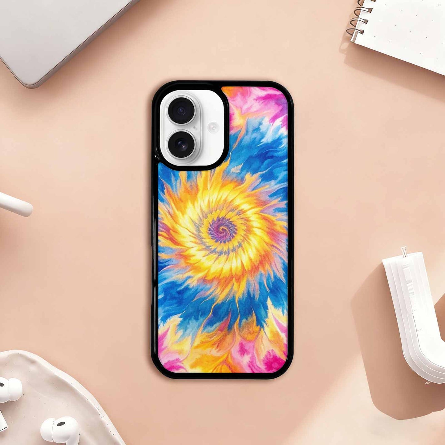 iPhone 17 Case — Small Tie Dye Swirl Tie Dye, Custom Art Phone Cover