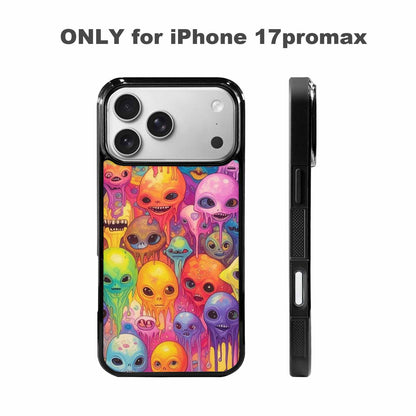 iPhone 17 Pro Max Case — Aliens Tie Dyemelting Aliens Tie Dye, Custom Printed Phone Case