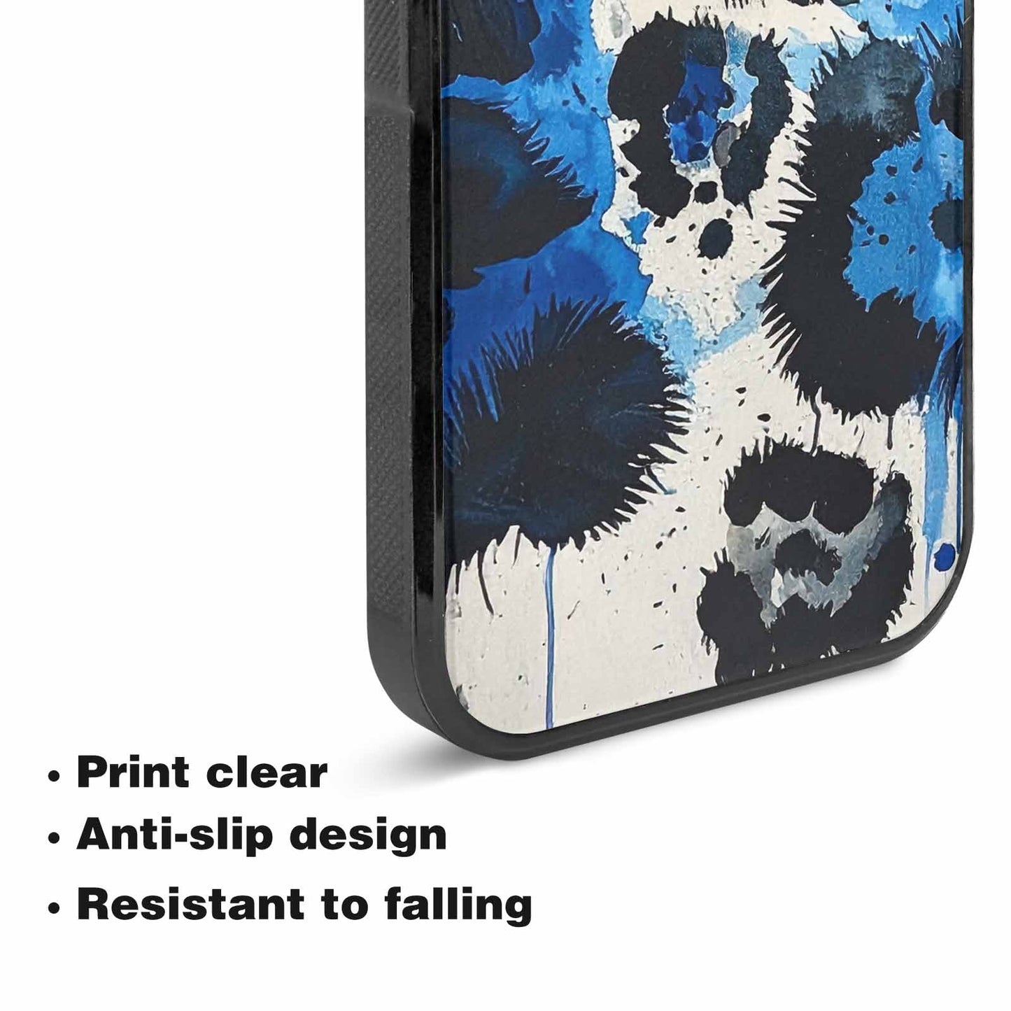 iPhone 15 Case — Animal Print Black Blue Ink Animal, Customized Protective Case