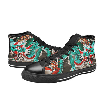 WOMEN'S Japanese Dragon Art High Top Canvas Y2K Shoes