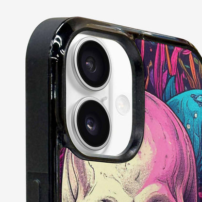 iPhone 16 Plus Case — Mushroom Skull Custom, Personalized Phone Case