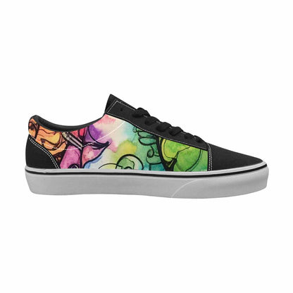 WOMEN'S Tie Lace-Up Canvas Wallpaper Art Custom Sneakers