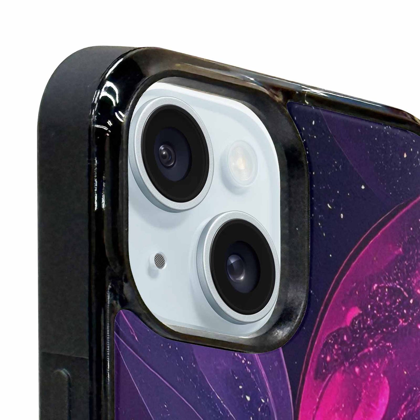 iPhone 15 Plus Case — Rose Galaxy Art Seamless Pattern Vibrant, Custom Printed Phone Case