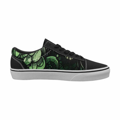 WOMEN'S Sea Creature Burst Lace-Up Canvas Melting Art Sneakers