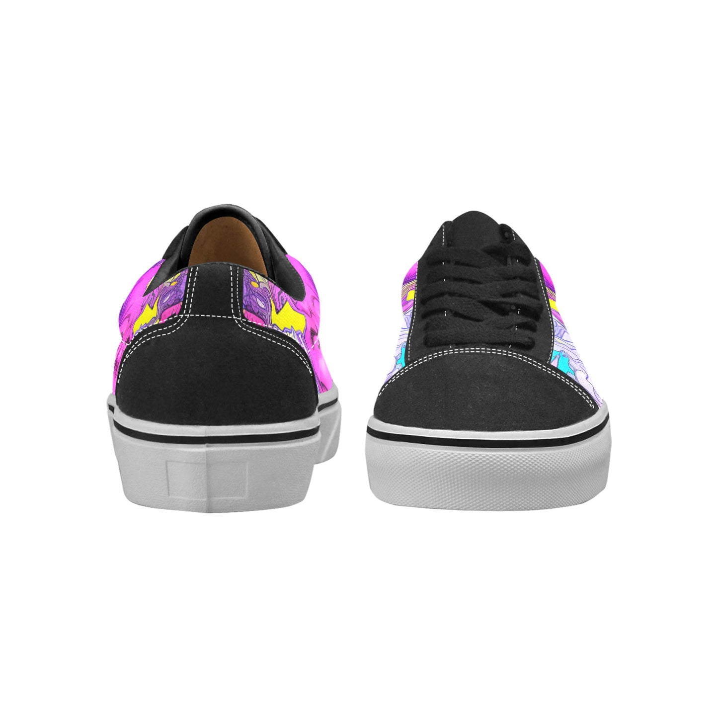 WOMEN'S Trip Retro Art Low Top Skateboarding Grunge Custom Shoes