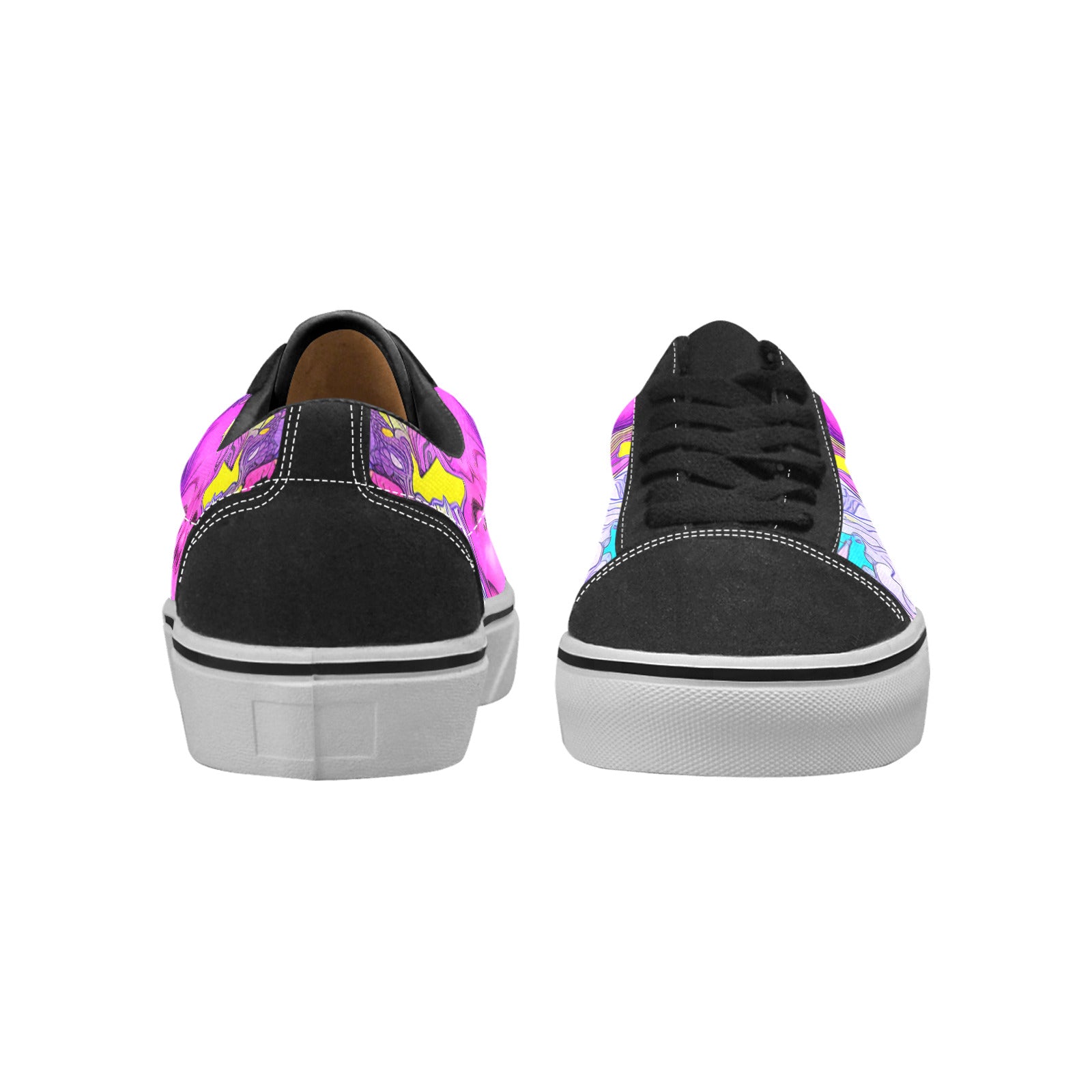 WOMEN'S Trip Retro Art Low Top Skateboarding Grunge Custom Shoes