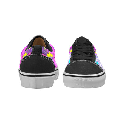 WOMEN'S Trip Retro Art Low Top Skateboarding Grunge Custom Shoes