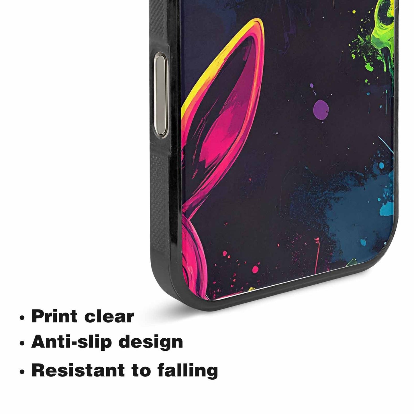 iPhone 15 Pro Max Case — Radioactive Ghost Bunny Skull Small Radioactive, Custom Art Phone Cover