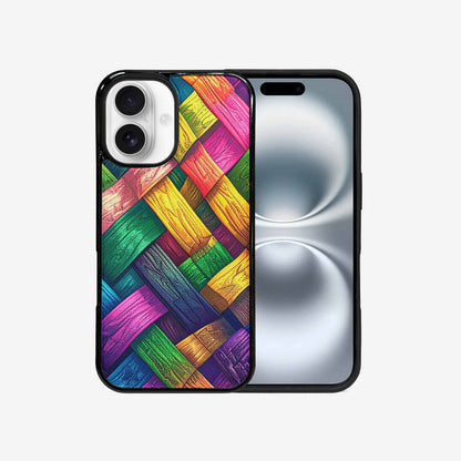 iPhone 16 Case — Polysexual Flag Color Theme Small Rainbow, Customized Protective Case
