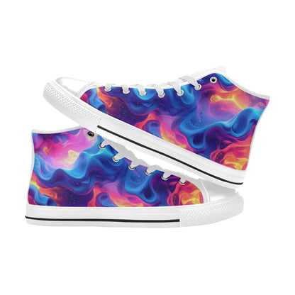 WOMEN'S Ethereal Camo Design 2 High Top Canvas Y2K Custom Sneakers