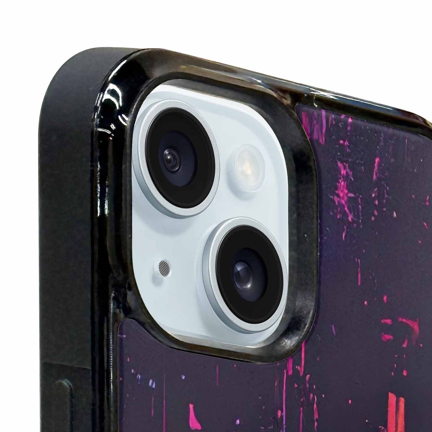 iPhone 15 Case — Glitch Dark Art Seamless Pattern Vibrant, Customized Protective Case