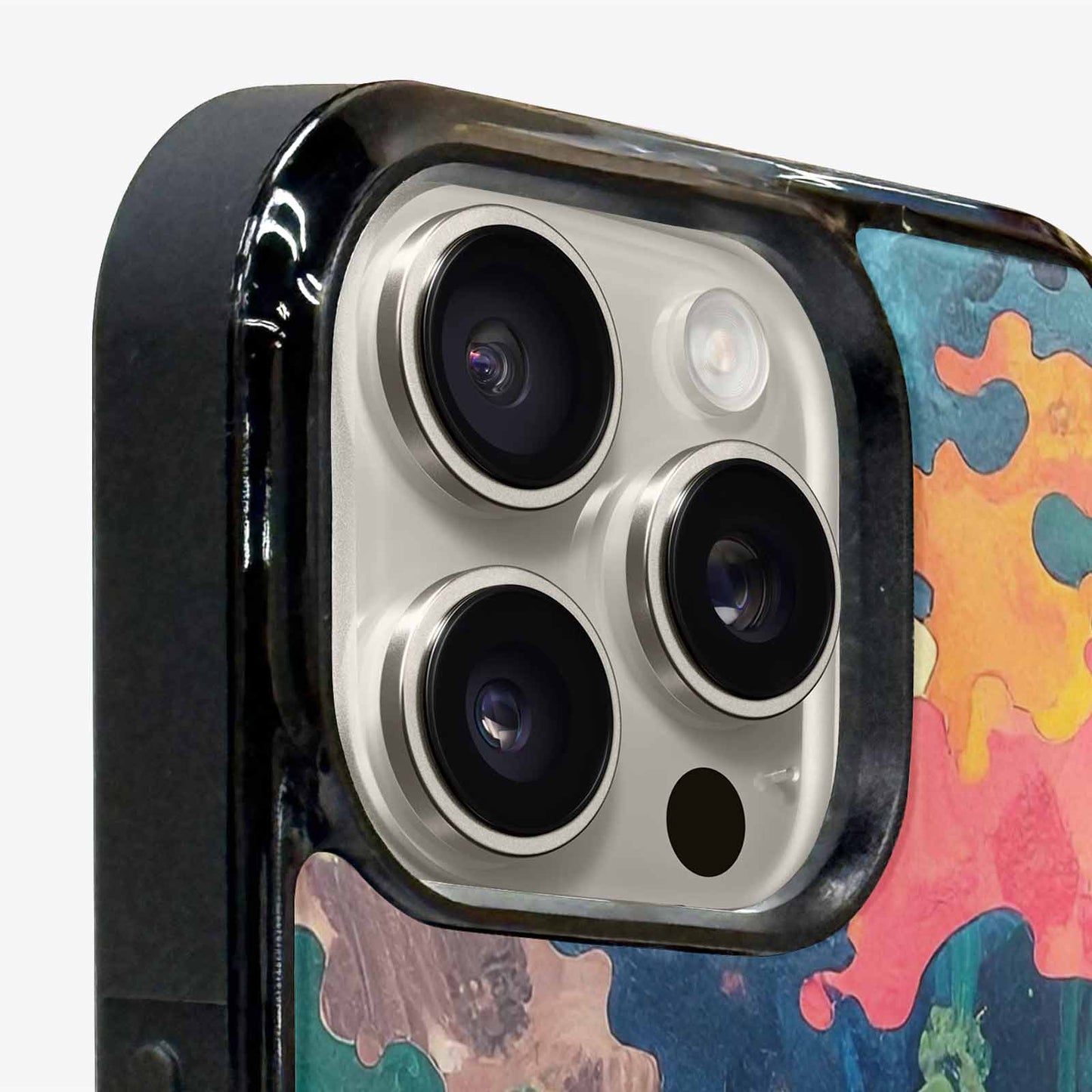 iPhone 15 Pro Max Case — Camo Patches Full Color Vibrant Camo, Custom Printed Phone Case