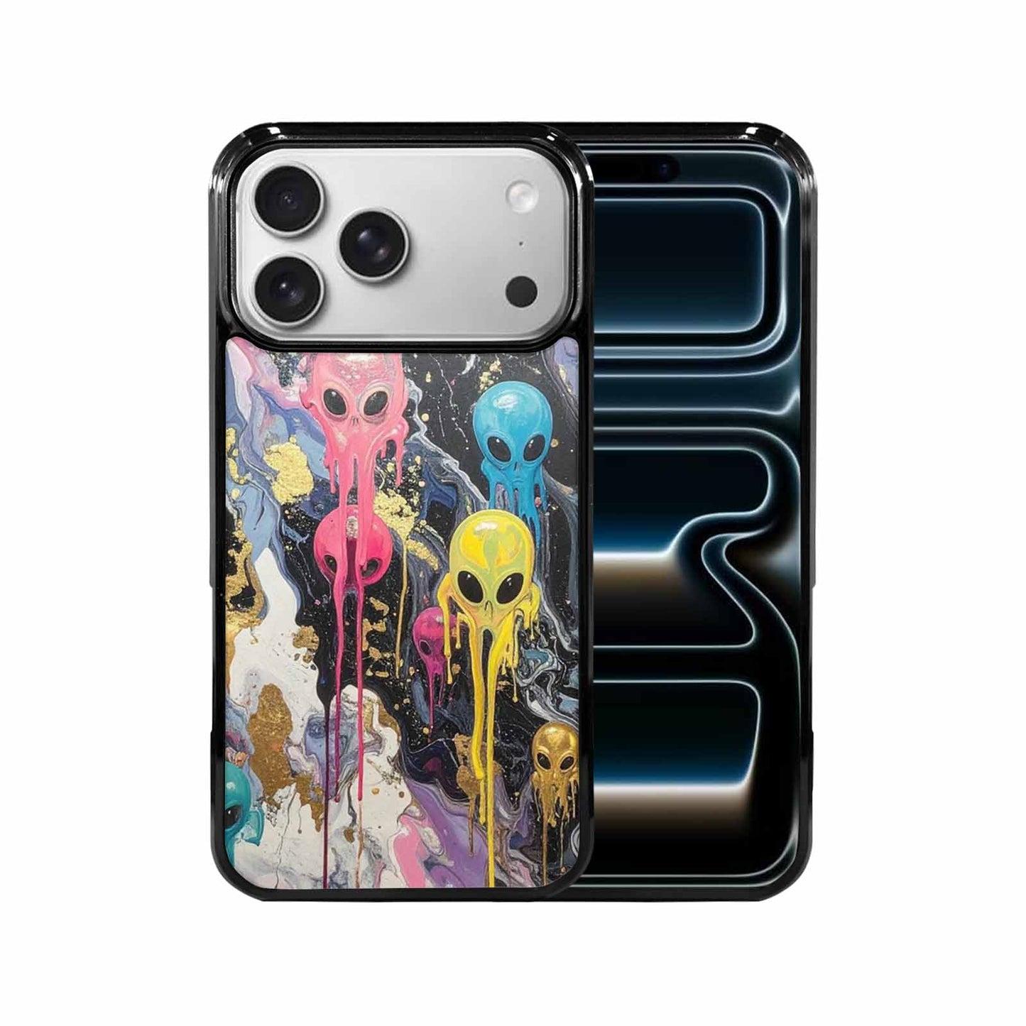 iPhone 17 Pro Max Case — Aliens Marblemelting Aliens Pa Alien Scifi, Custom Designed Case Cover
