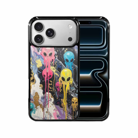 iPhone 17 Pro Max Case — Aliens Marblemelting Aliens Pa Alien Scifi, Custom Designed Case Cover