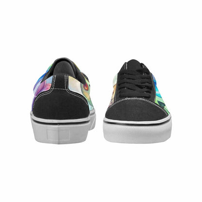WOMEN'S Rainbow Teddy Skeletons Eye Lace-Up Canvas Grunge Shoes