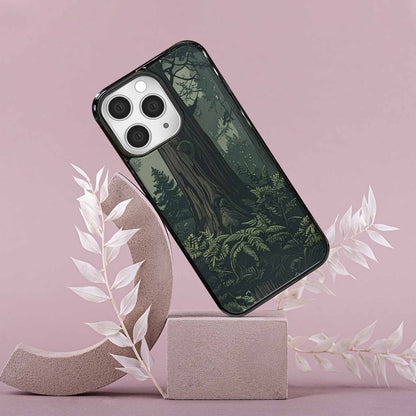 iPhone 15 Pro Max Case — Seamless Pattern Ancient Redwood Forest Giant, Customized Protective Case