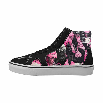 MEN'S Ice Cream Motif High Top Canvas Vibrant Chaos Sneakers